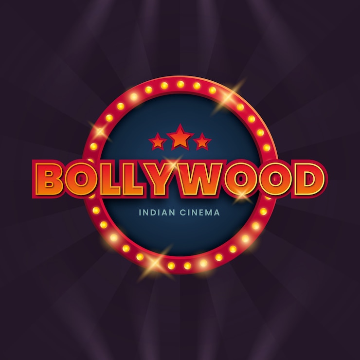 Free Vector realistic bollywood cinema sign illustration