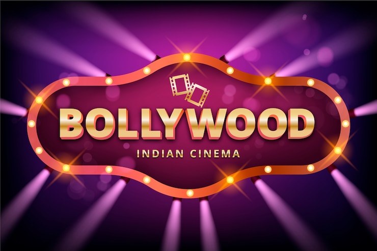 Free Vector realistic bollywood cinema sign