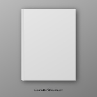 Realistic book template in front side