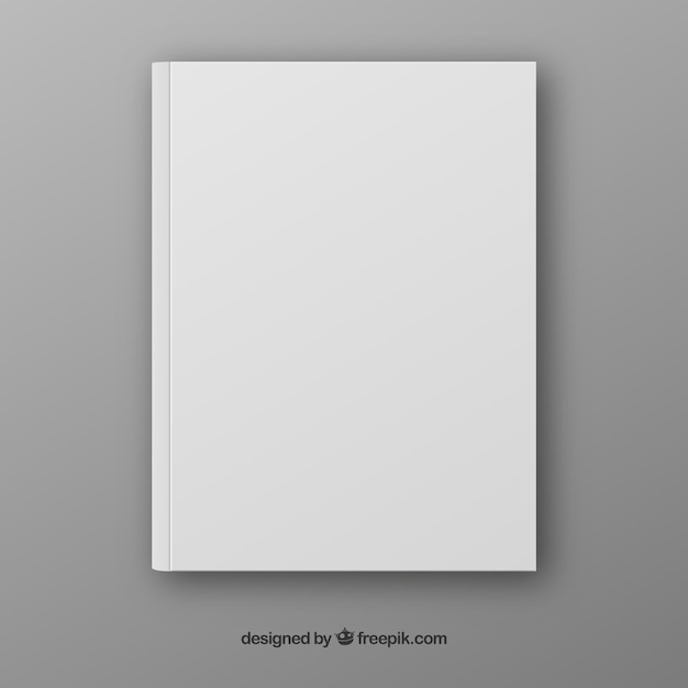 Realistic book template in front side 