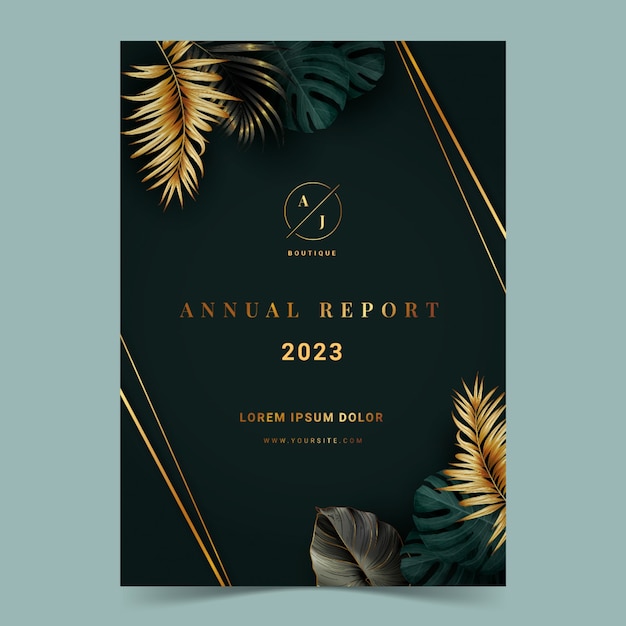 Realistic boutique annual report template