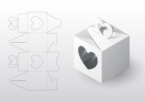 Free vector realistic box packaging die cut template