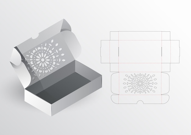 Free vector realistic box packaging die cut template