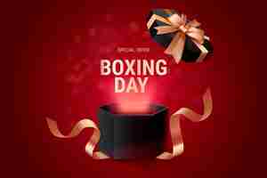 Free vector realistic boxing day background