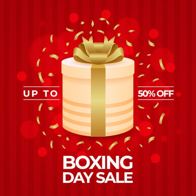 Free vector realistic boxing day sale illustration