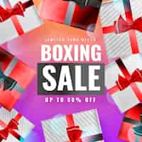 Free vector realistic boxing day sale