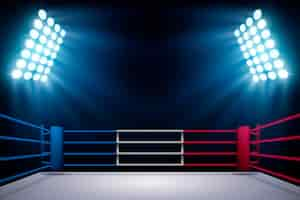 Free vector realistic boxing ring background