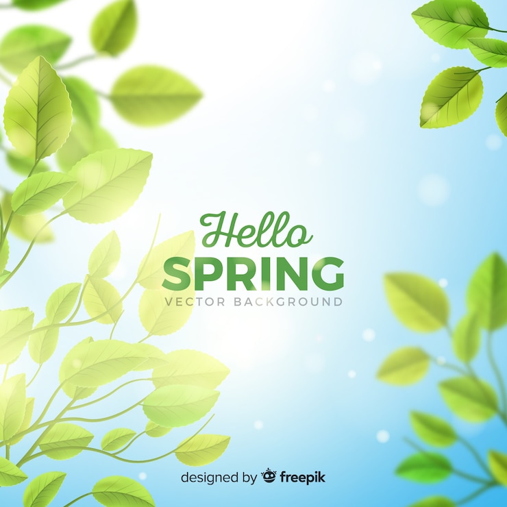 Free Vector realistic branches spring background
