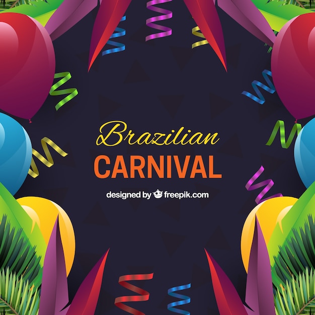 Free vector realistic brazilian carnival background