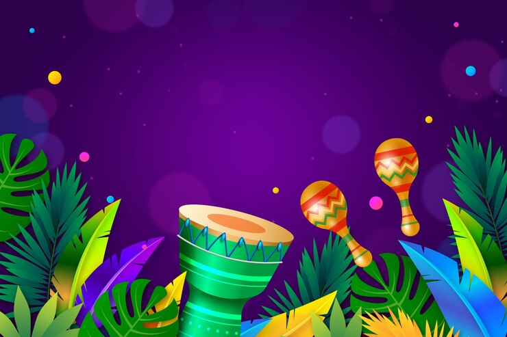 Free Vector realistic brazilian carnival background