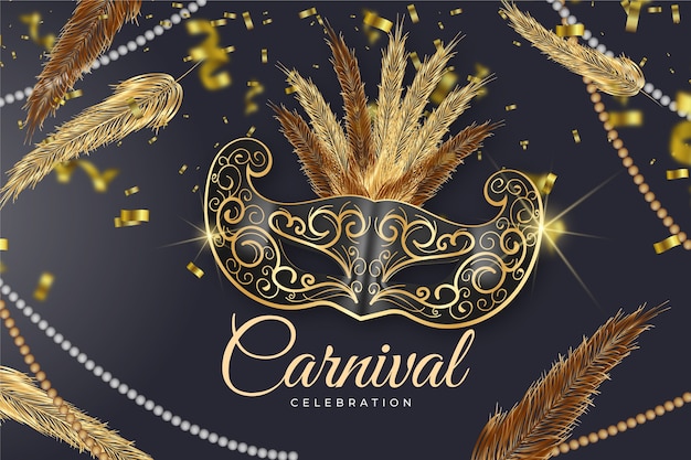 Realistic brazilian carnival background