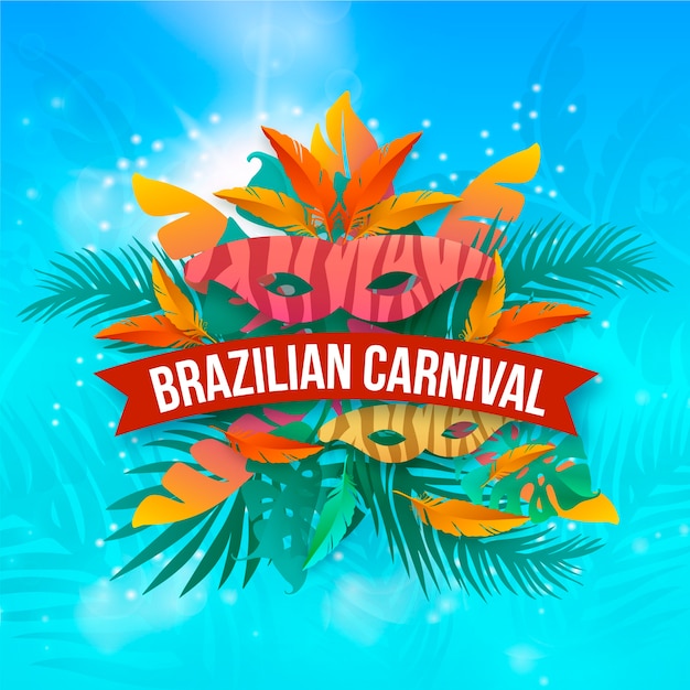 Free vector realistic brazilian carnival design