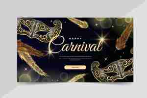 Free vector realistic brazilian carnival horizontal banner