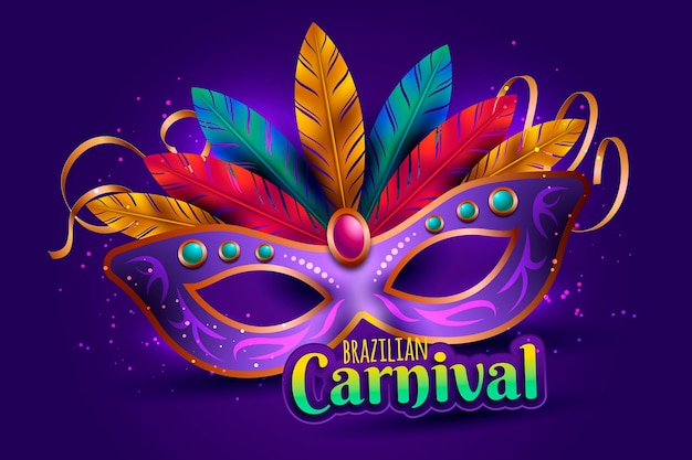 Realistic brazilian carnival illustration