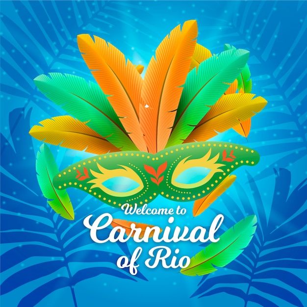 Realistic brazilian carnival theme