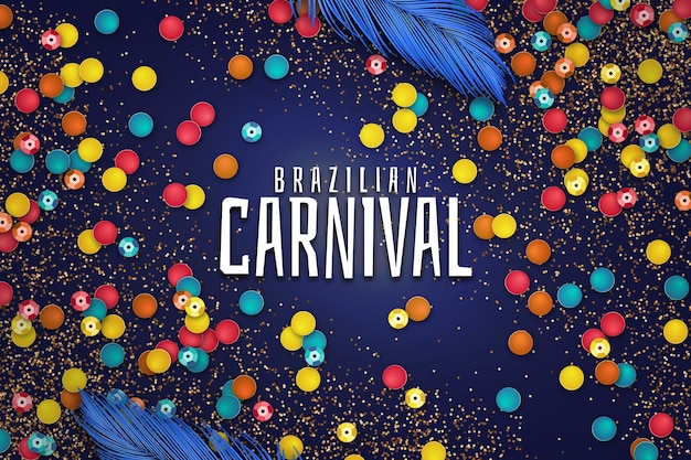 Free vector realistic brazilian carnival