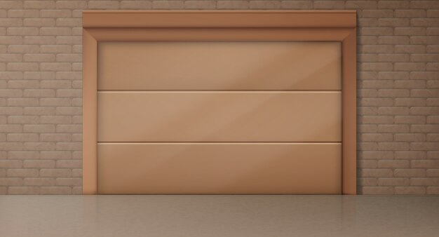 Realistic bright garage door