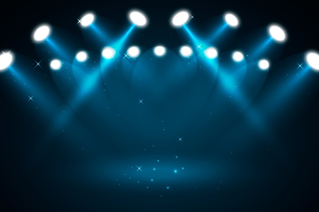 Free vector realistic bright stadium lights