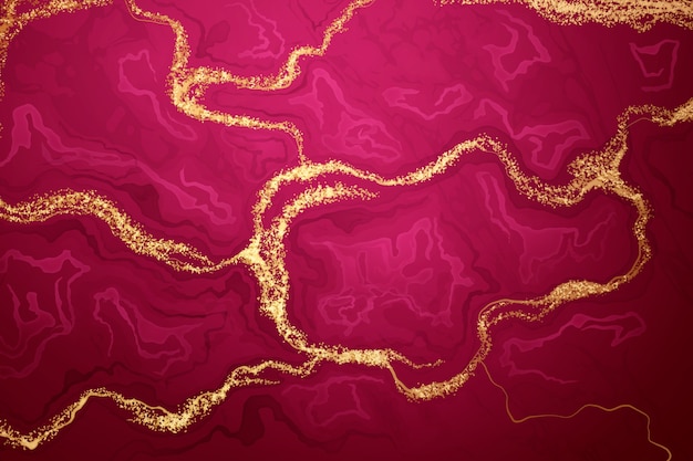 Free vector realistic burgundy and gold background