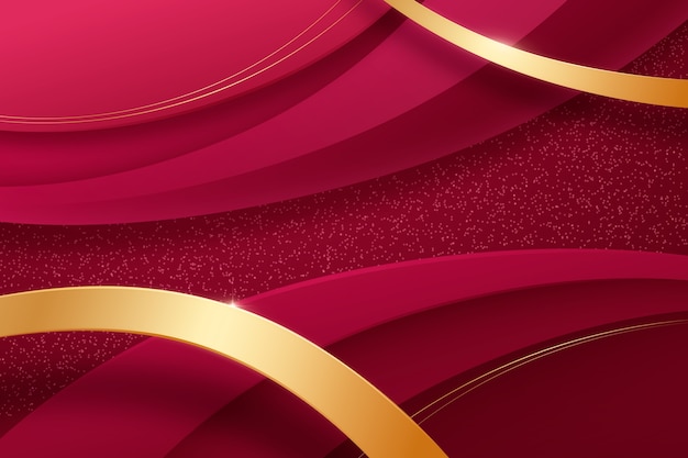 Free vector realistic burgundy and gold background