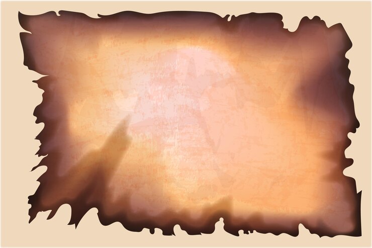 Free Vector realistic burned paper texture with blank space