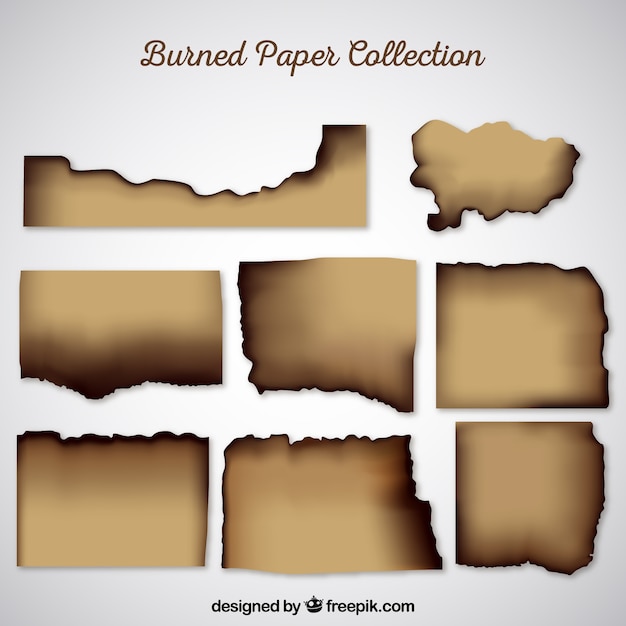 Free vector realistic burned paper texture