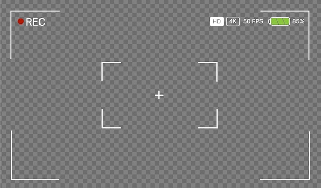 Cornice realistica del mirino della fotocamera