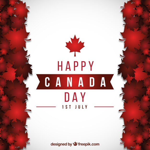 Realistic canada day background