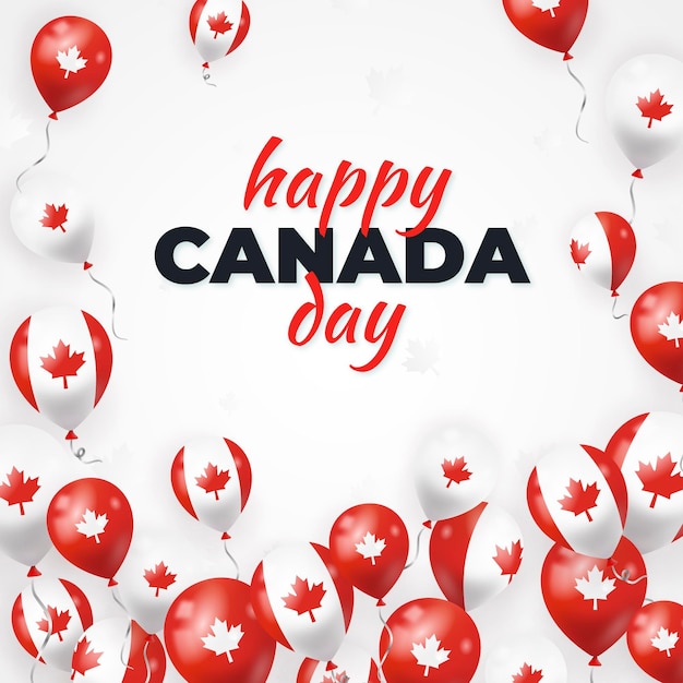 Realistic canada day background