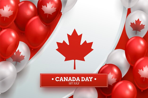 Реалистичные воздушные шары день канады