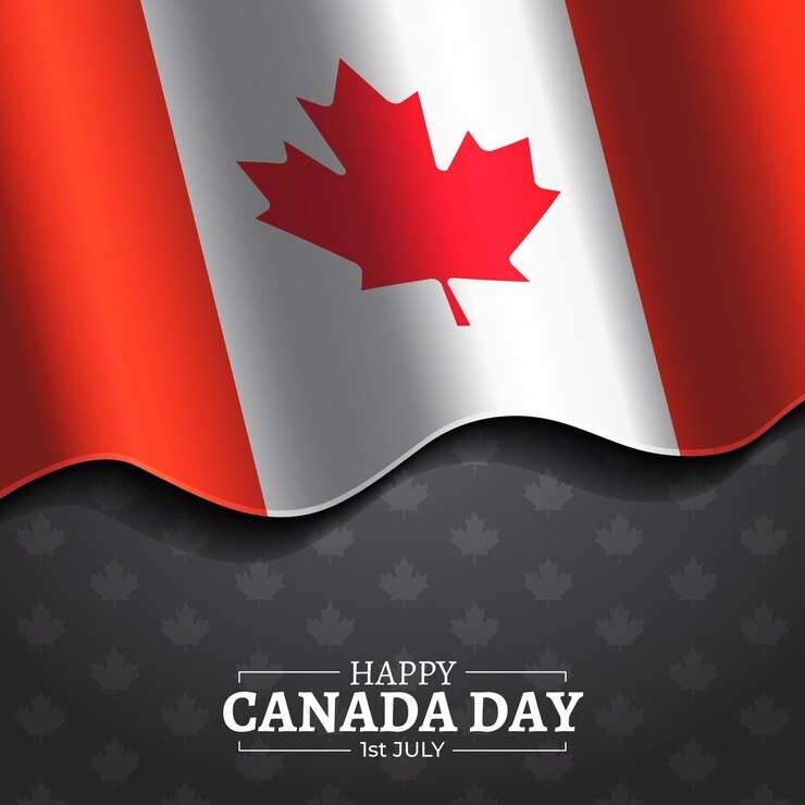 Free Vector realistic canada day concept