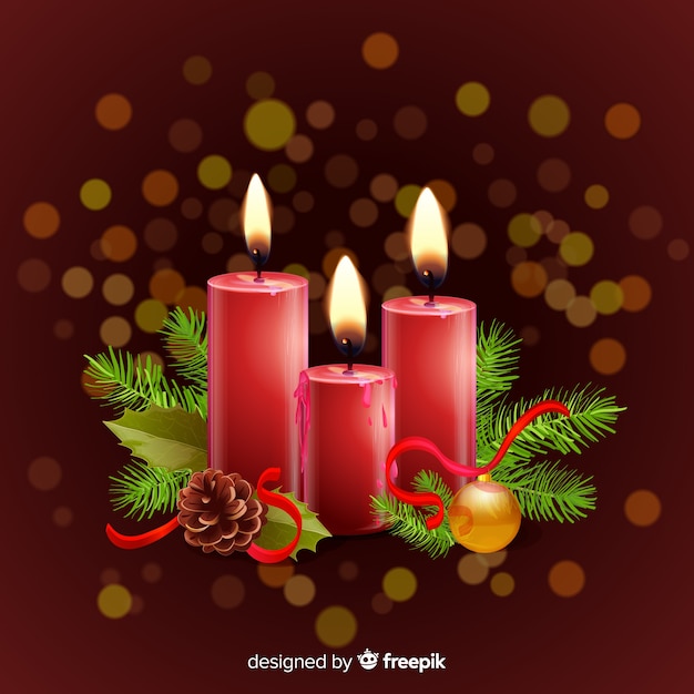 Realistic candles background