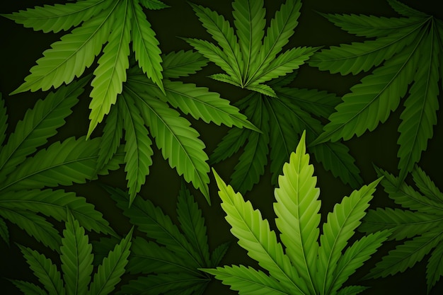 Free vector realistic cannabis leaf background