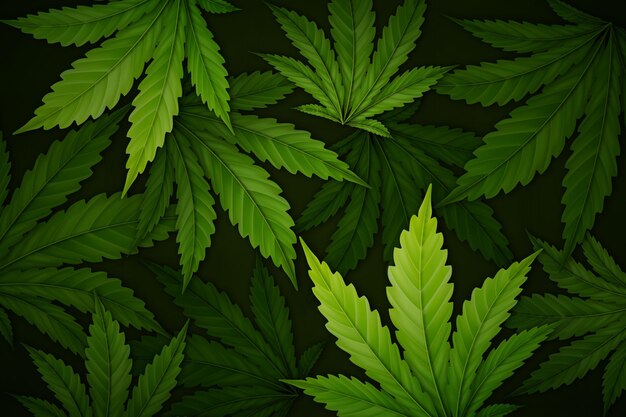 Realistic cannabis leaf background