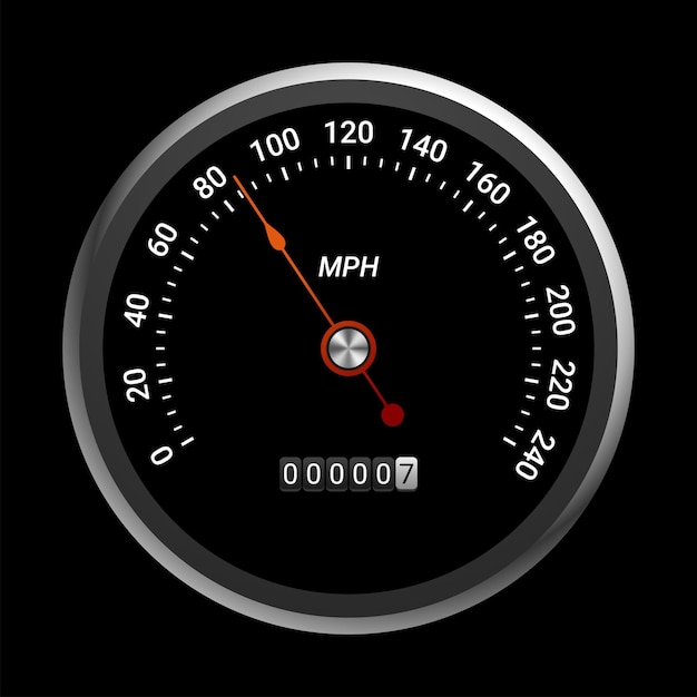 Free vector realistic car dashboard speedometers