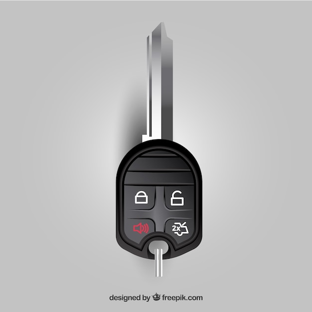 Бесплатное векторное изображение Реалистичный автомобильный ключ