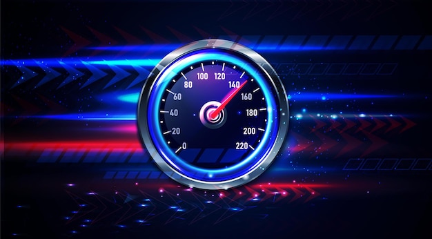 Realistic car speedometer background