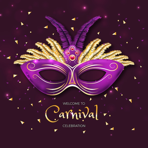 realistic carnival concept with mask