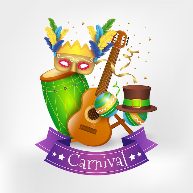 Realistic carnival festive concept