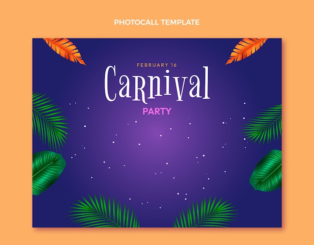 リアルなカーニバルフォトコールテンプレート