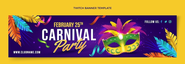 Realistic carnival twitch banner