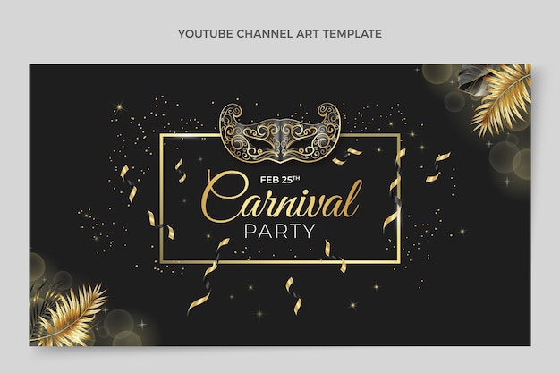 Realistic carnival youtube channel art