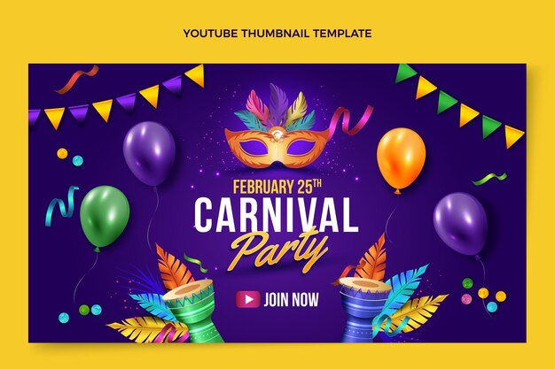 Realistic carnival youtube thumbnail