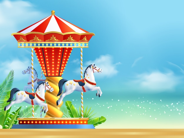 Free vector realistic carousel background