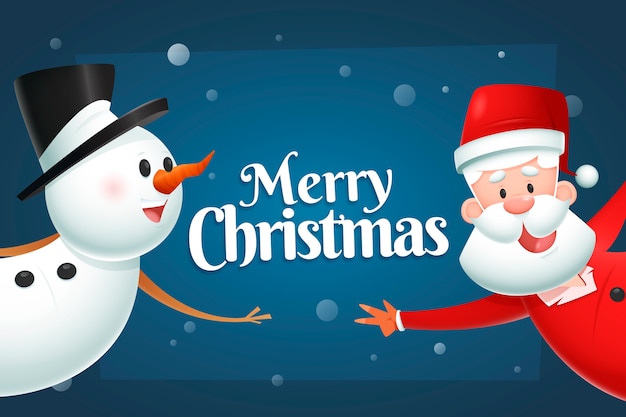 Download Free Vector Cartoon Christmas Characters Collection SVG Cut Files