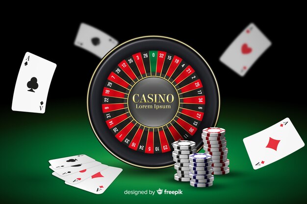 Free Vector  Realistic casino background