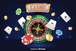 Free vector realistic casino background