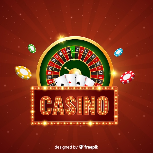Free vector realistic casino elements background
