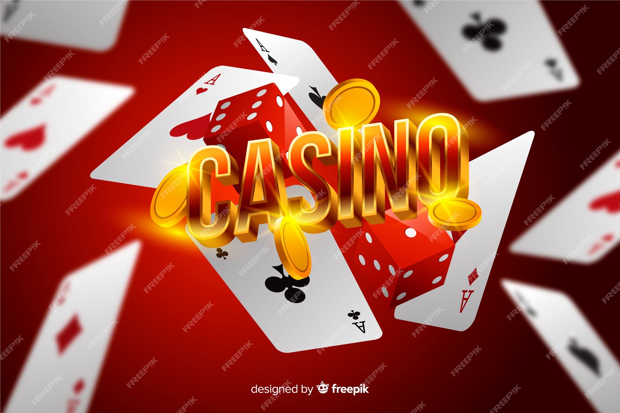 Free Vector  Realistic casino background