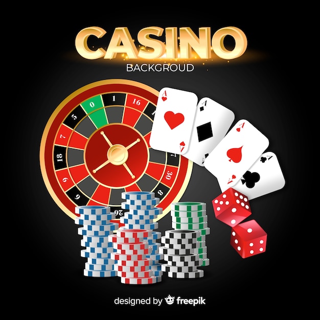 Free vector realistic casino elements background